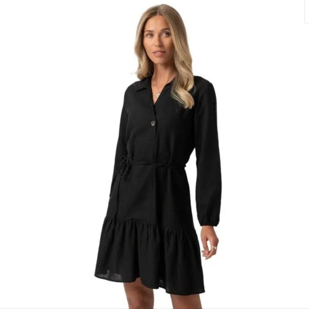 Saint + Sofia Black Aurelia Dress Size Large US 14